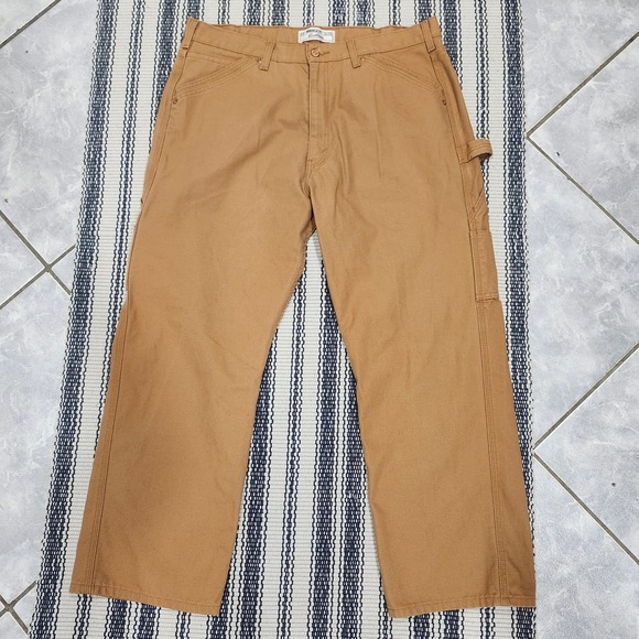 Levi Strauss Signature Other - Levi Strauss Signature Mens 40x30 Brown Duck Canvas Carpenter Workwear Pants